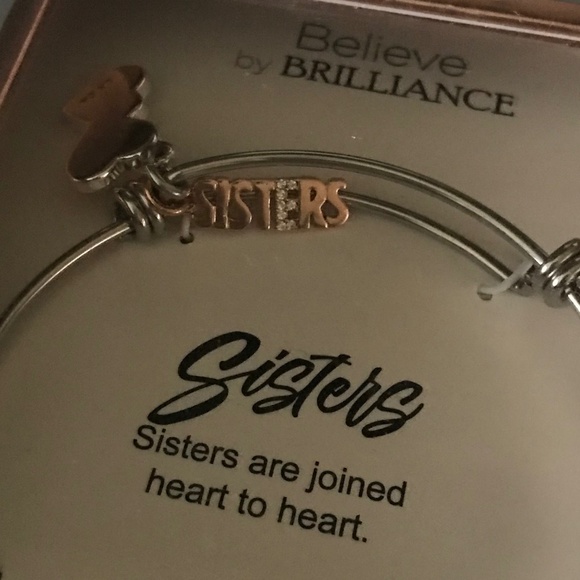 Believe by Brilliance Women’s Silver-tone Adjustable Bangle Bracelet - Picture 11 of 15